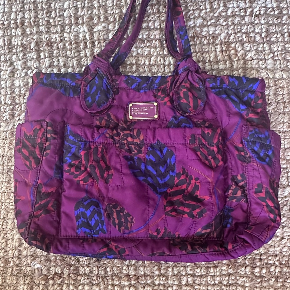 Marc by Marc Jacobs Purple and Blue Floral Tote